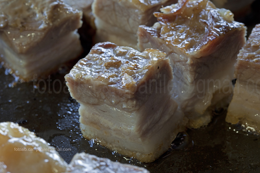 Pork meat with maple syrup, Little Italy Market, Montreal, Quebec, Canada