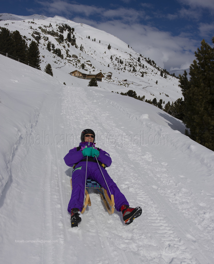 Val Sarentino 392 pista slittino tra Getrum Alm e San Martino