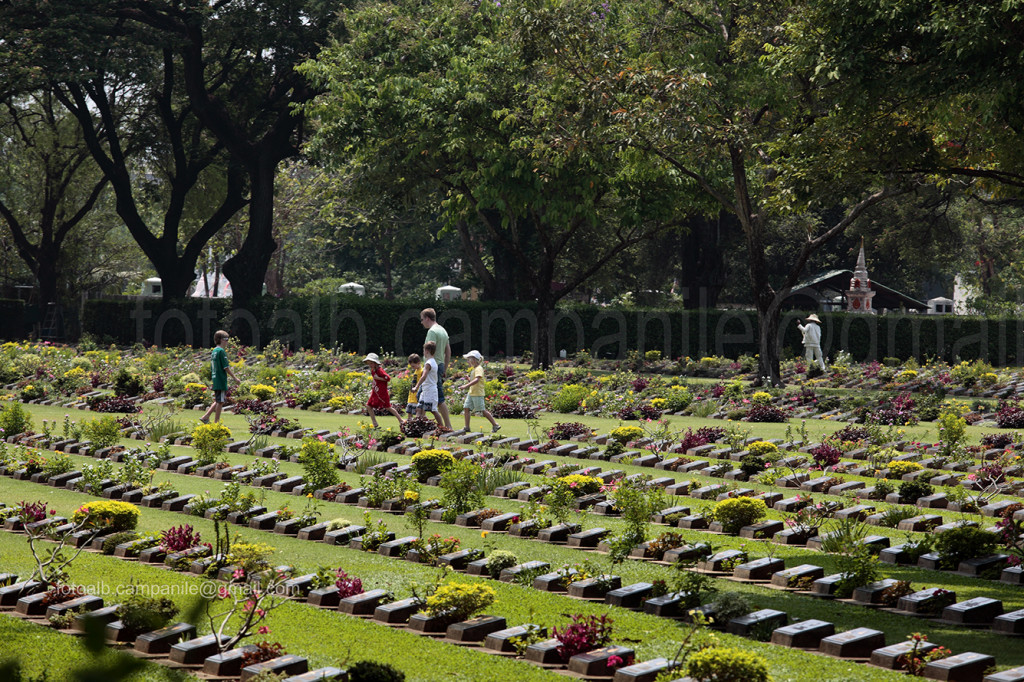 War cemetery, Kanchanaburi, Kanchanaburi province, Thailand
