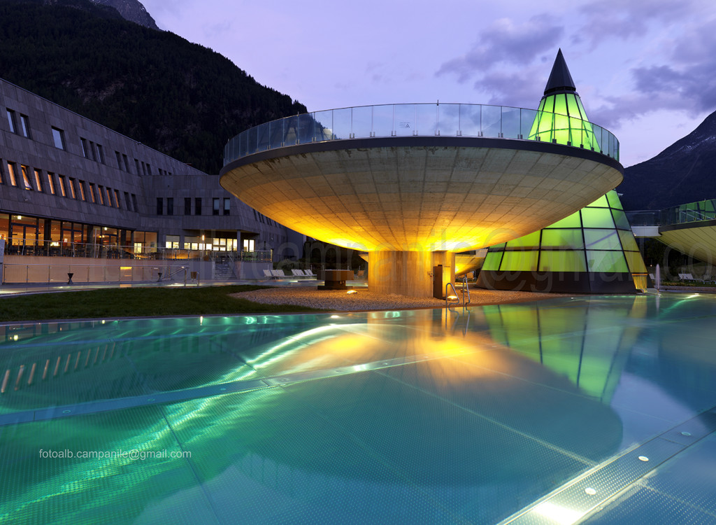 Aqua Dom Tirol Therme, Langenfeld, Oetztal, Tyrol, Austria, Europe
