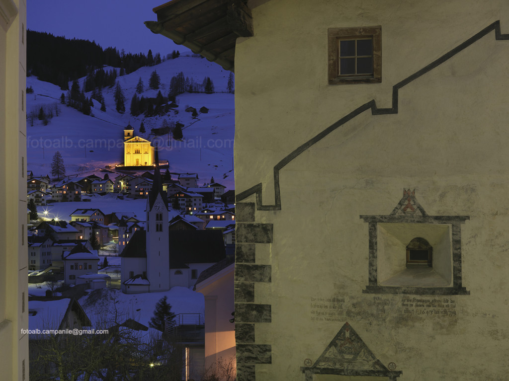Nossa Donna and Son Martegn churches, Savognin, Canton Grigioni, Switzerland