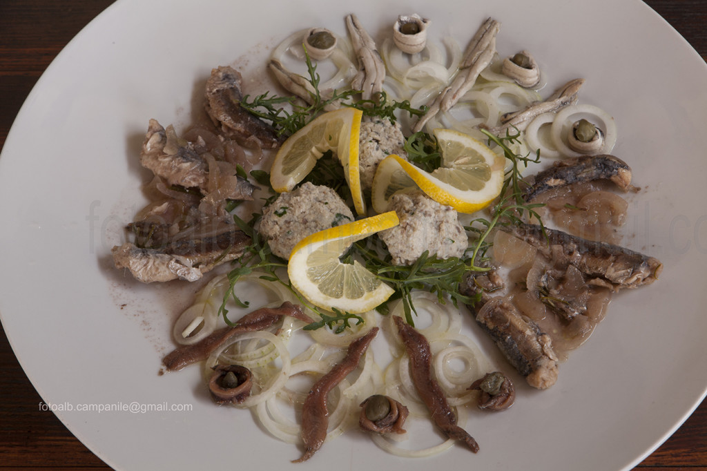 Typical fish food, Feral Restaurant, Fasana, Fažana, Istria, Croatia