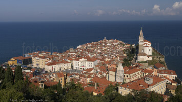 The old town,  Pirano, Piran, Istria, Primorska, Slovenia