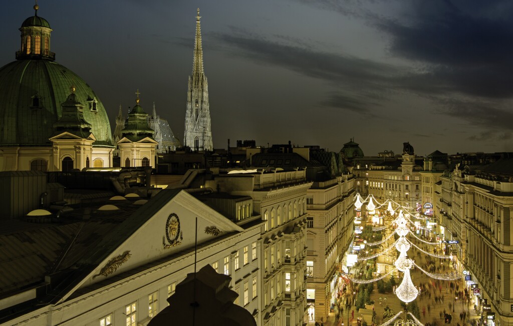 Le luci sul Graben, una delle strade più eleganti,  Vienna Turismo